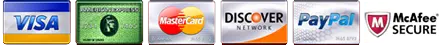 We accept all major credit cards