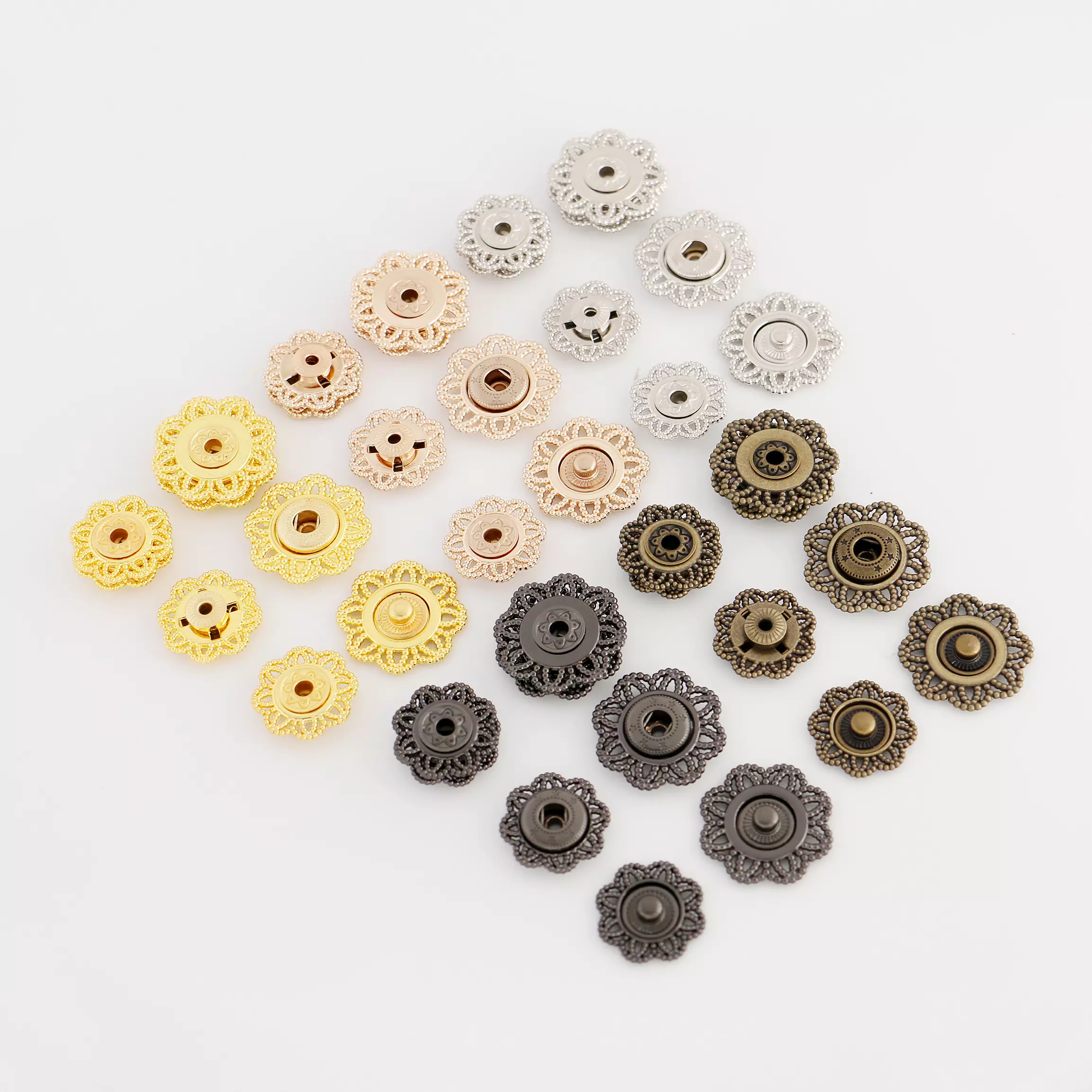 Alloy Stud Fasteners Snap Kit Clothing Snaps Button
