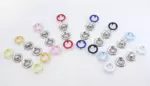 Metal Prong Ring Snaps With Button Cover