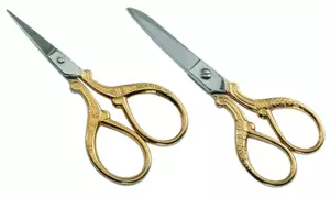 Goldstar Embroidery Scissors, Gold Plated