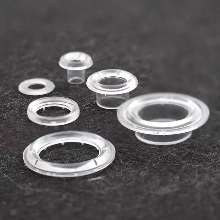 Pack of 5000 Clear Plastic Grommets With Washers
