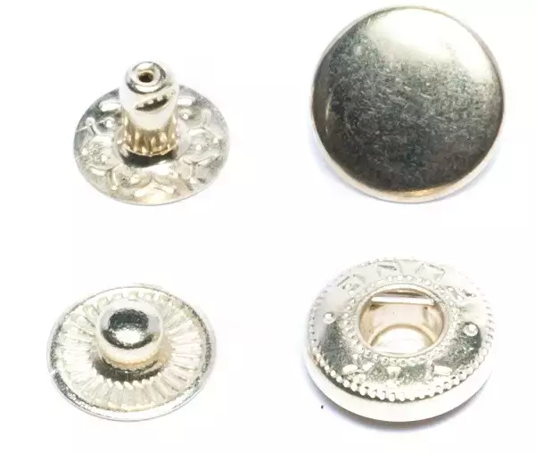 Premium Quality Standard Spring Snap Fastener Matte Silver