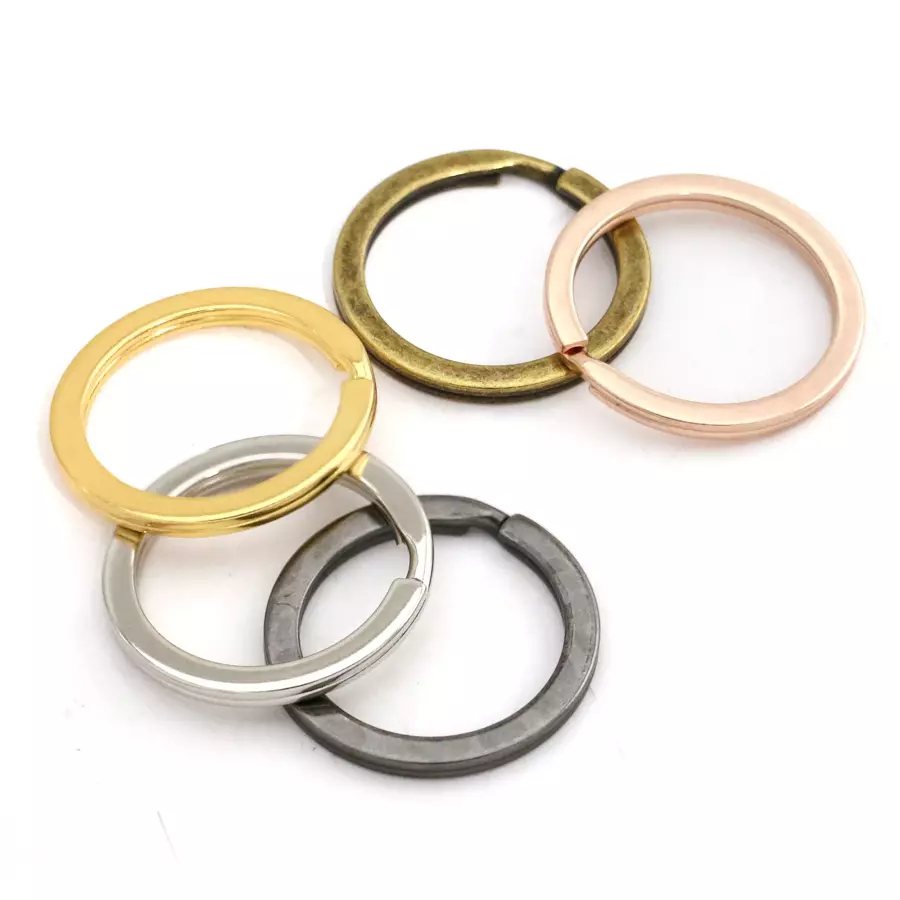 50x Flat Split Ring Key Ring Connector Keychain Loop Finding Jump Ring 32mm  | Fruugo FR
